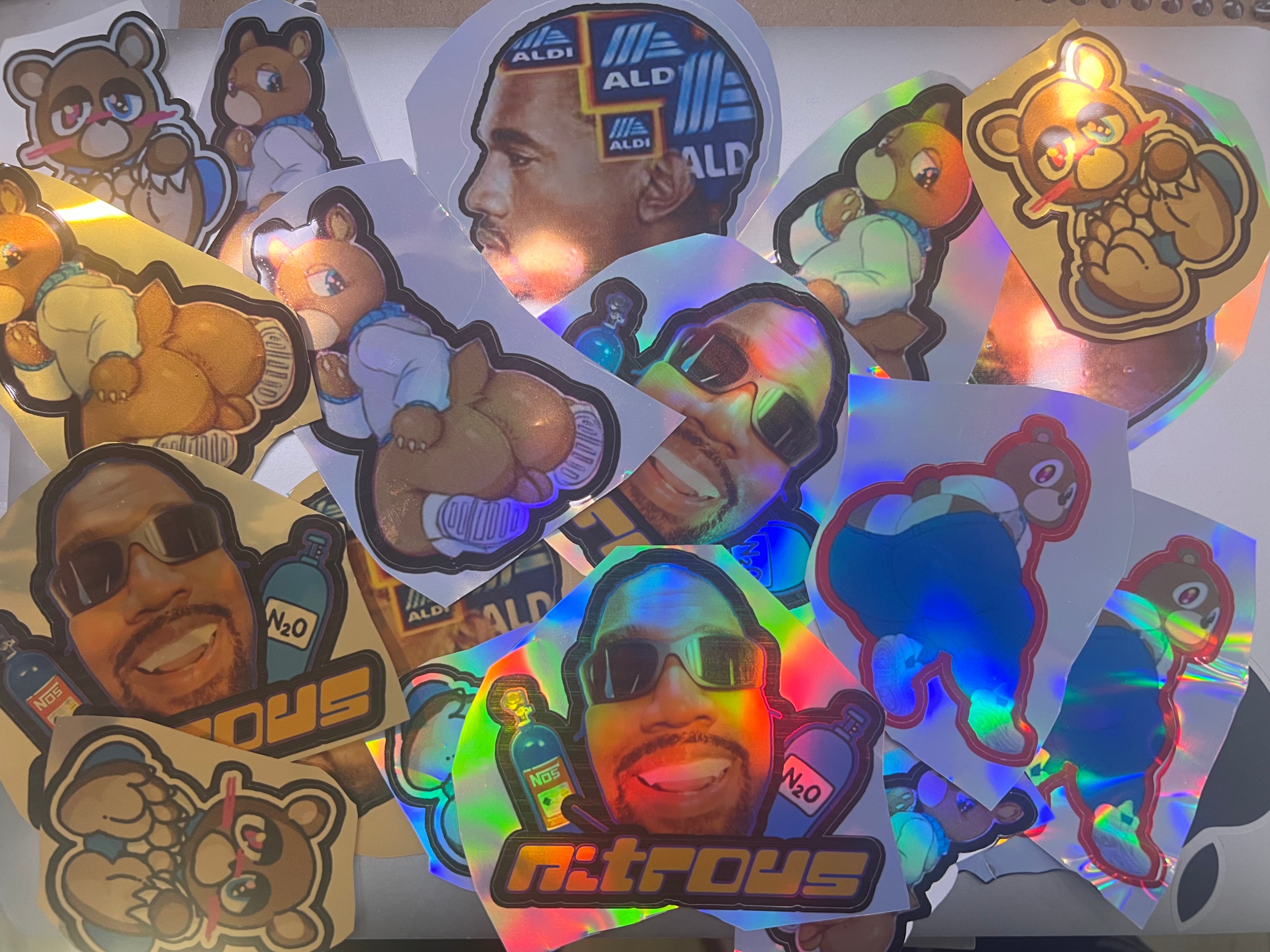 Peezy Yorn™ Graduation Bear Feet — Individual Vinyl Sticker (3” x 3”)